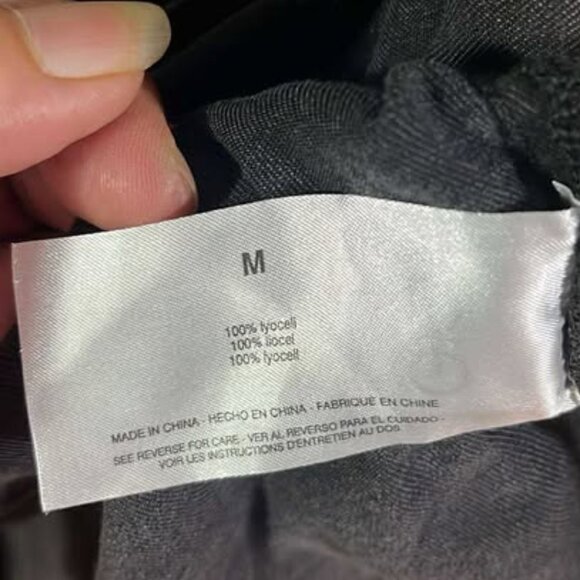 Anne Klein  Billie Puff Sleeve Button Up Washed Black Various Sizes - Picture 5 of 7